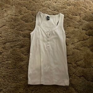 White button tank top